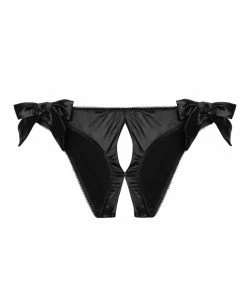 Kiss Me Deadly X Yva Black Bow Ouvert Brief Retro Bras