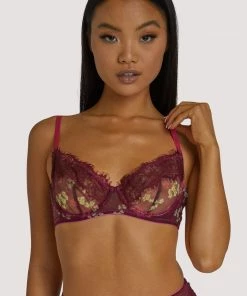 Wolf & Whistle Neve Kimono Print Plunge Bra