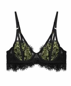 Wolf & Whistle Nora Lime Net And Black Embroidery Bra 17 Wolf & Whistle Nora Lime Net And Black Embroidery Bra