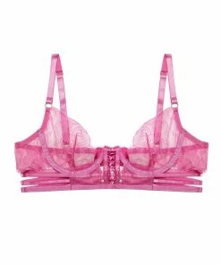 Wolf & Whistle Outlet Azma Pink Lace Caged Bra 13 Wolf & Whistle Outlet Azma Pink Lace Caged Bra