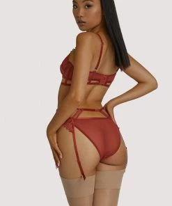 Wolf & Whistle Suspenders Ellie Rust Cut Out Suspender