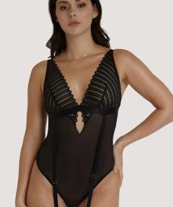 Wolf & Whistle Lacie Black Suspender Body