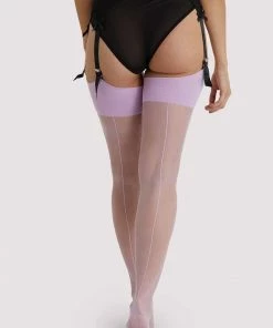Playful Promises Hosiery Lilac Seamed Stocking