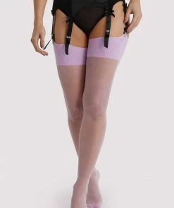 Playful Promises Hosiery Lilac Seamed Stocking
