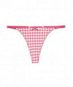 Squish Squish X Playful Promises Daisy Pink Gingham Thong