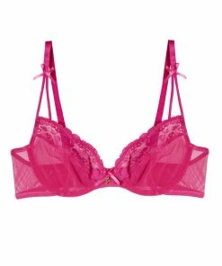 Squish Jordan Hot Pink Cherry Plunge Bra