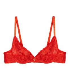 Squish Leomie Red Cherry Plunge Bra Plunge Bras
