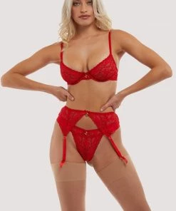 Squish Leomie Red Cherry Suspender Belt Suspenders