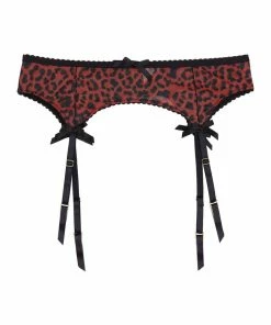 Playful Promises Josie Leopard Mesh Picot Suspender Belt Core Suspenders 25 Playful Promises Josie Leopard Mesh Picot Suspender Belt Core Suspenders