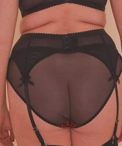 Playful Promises Josie Leopard Mesh Picot Suspender Belt Core Suspenders 23 Playful Promises Josie Leopard Mesh Picot Suspender Belt Core Suspenders