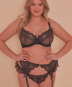 Playful Promises Suspenders Monica Ribbon Slot Suspender Belt