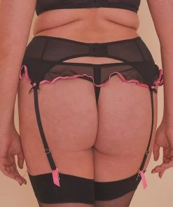 Playful Promises Suspenders Monica Ribbon Slot Suspender Belt