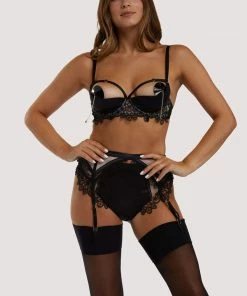 Playful Promises Anaise Black Suspender Belt
