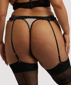 Playful Promises Anaise Black Suspender Belt