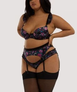 Playful Promises Noriko Crane Print Suspender Suspenders