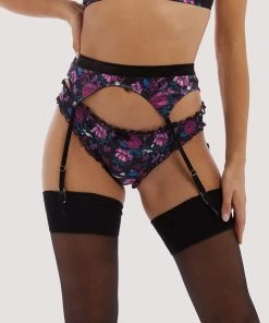 Playful Promises Noriko Crane Print Suspender Suspenders