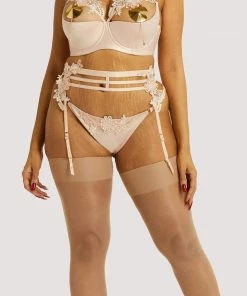 Playful Promises Suspenders Virginia Peach Guipure Suspender