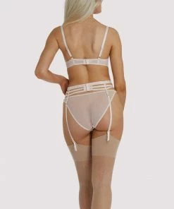 Playful Promises Suspenders Virginia Peach Guipure Suspender