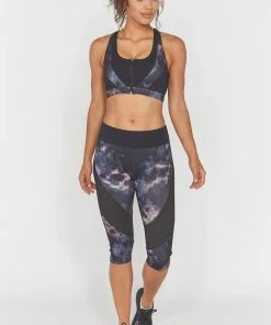 Wolf & Whistle Dark Marble Cropped Leggings Outlet