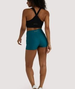 Wolf & Whistle Teal Wet Look Shorts Activewear