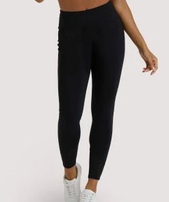 Wolf & Whistle Eco Black Mesh Panel Leggings Activewear