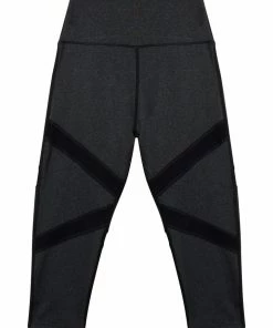 Wolf & Whistle Grey Marl Mesh Panel Crop Leggings Outlet 7 Wolf & Whistle Grey Marl Mesh Panel Crop Leggings Outlet
