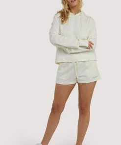 Wolf & Whistle Winter White Tie Waist Shorts Outlet