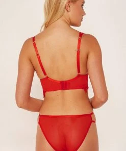 Wolf & Whistle Outlet Alyssa Red Applique Brief