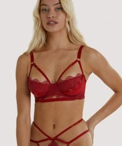 Wolf & Whistle Iris Slider Red Balcony Bra