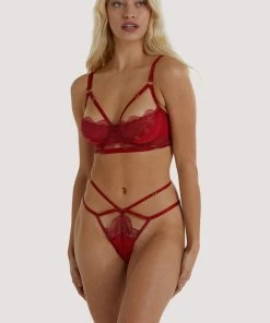 Wolf & Whistle Iris Slider Red Balcony Bra