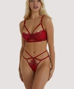 Wolf & Whistle Outlet Iris Slider Red Thong