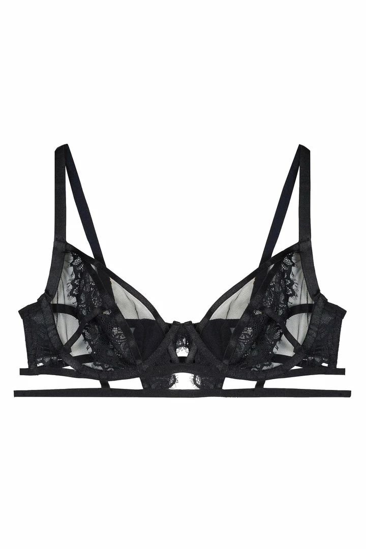 Wolf & Whistle Fleur Black Caged Lace Bra 7 Wolf & Whistle Fleur Black Caged Lace Bra