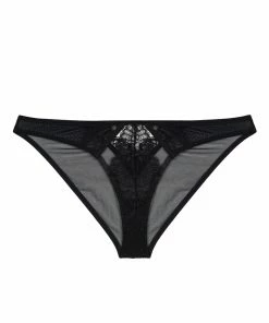Wolf & Whistle Outlet Ember Black Lace & Mesh Brief