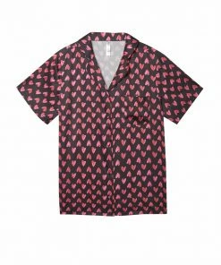 Wolf & Whistle Heart Print Satin Pyjama Set