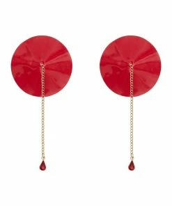 Regalia Chain Detail Nipple Pastie Red Erotic