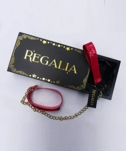 Regalia PU Collar With Lead Red
