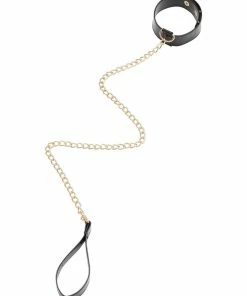Regalia PU Collar With Lead Black Accessories