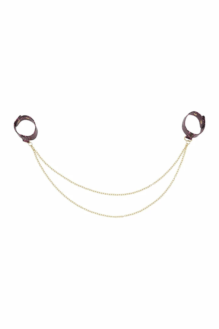 Regalia Purple Snake Chain Detail Cuffs 4 Regalia Purple Snake Chain Detail Cuffs