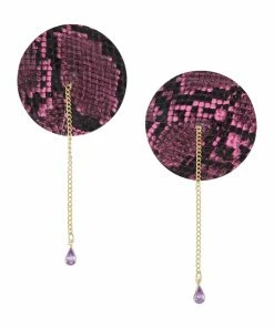 Regalia Purple Snake Chain Detail Nipple Pastie Erotic