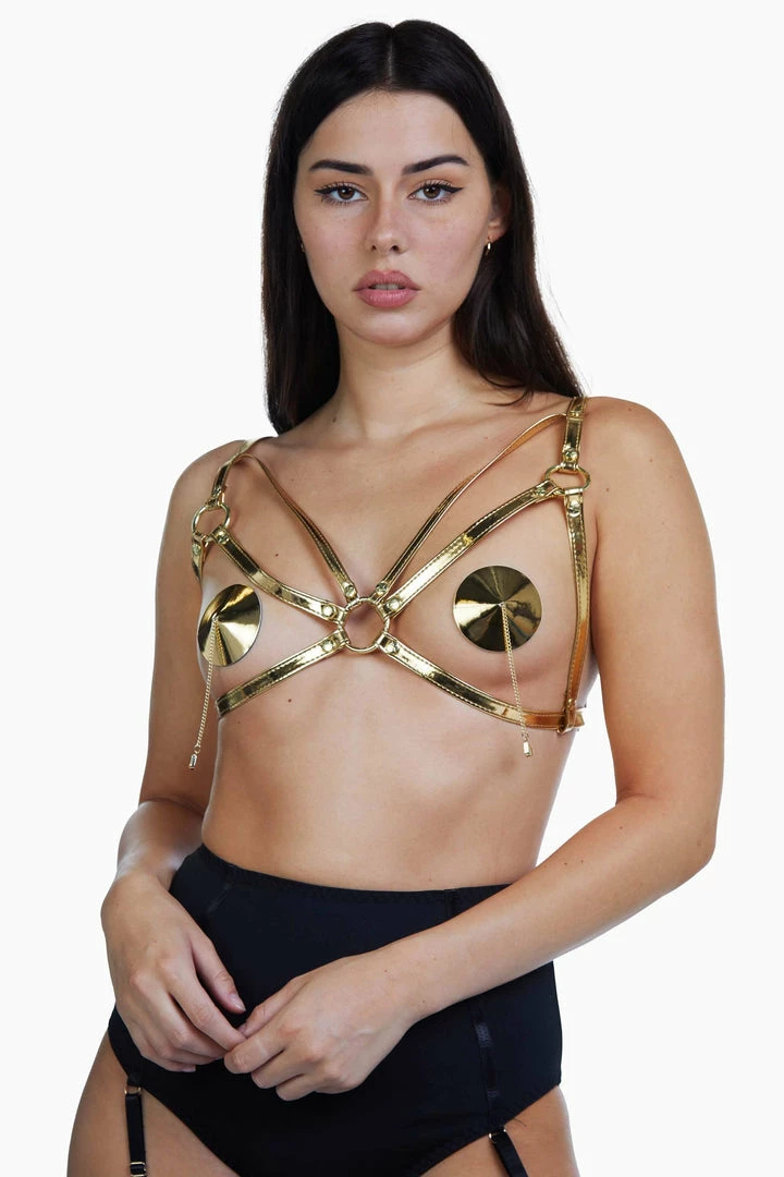 Regalia Gold Open Harness Bra 7 Regalia Gold Open Harness Bra