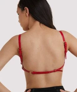 Regalia Open Harness Bra Red Erotic