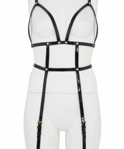 Regalia Erotic Open Harness Bra With Leg Cuffs