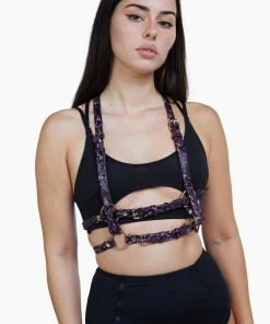 Regalia Erotic Purple Snake Chest Harness