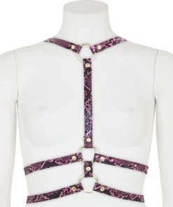 Regalia Erotic Purple Snake Chest Harness