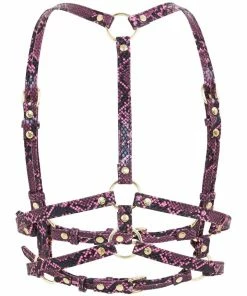 Regalia Erotic Purple Snake Chest Harness