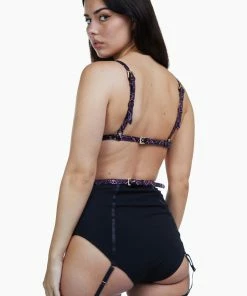 Regalia Purple Snake Open Cup Leg Cuff Harness