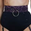 Regalia Purple Snake Ring Detail Belt Erotic