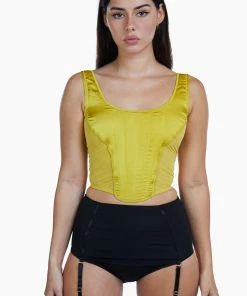 Regalia Basques & Corsets Bobbi Panelled Basque Mustard