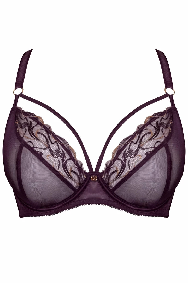Scantilly Bras Fascinate Plum Plunge Bra 8 Scantilly Bras Fascinate Plum Plunge Bra