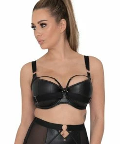 Scantilly By Curvy Kate Outlet Scantilly Black Harnessed Padded Half Cup Bra